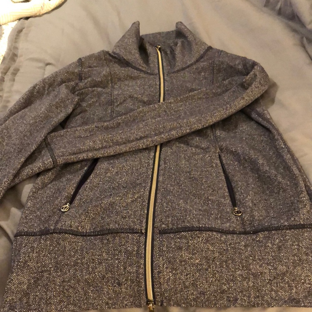 Lululemon zip up jacket Herringbone size 8